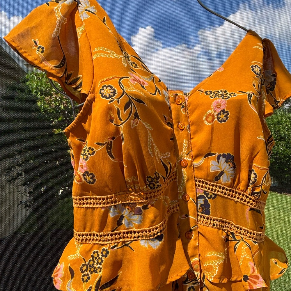Japna Burnt Orange Boho Dress